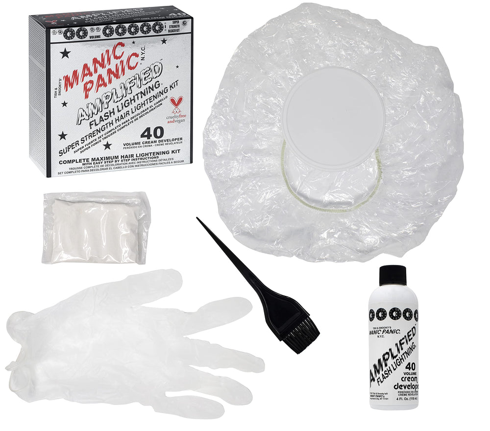 MANIC PANIC gloves mixing tub tint brush and cap included for mess free use