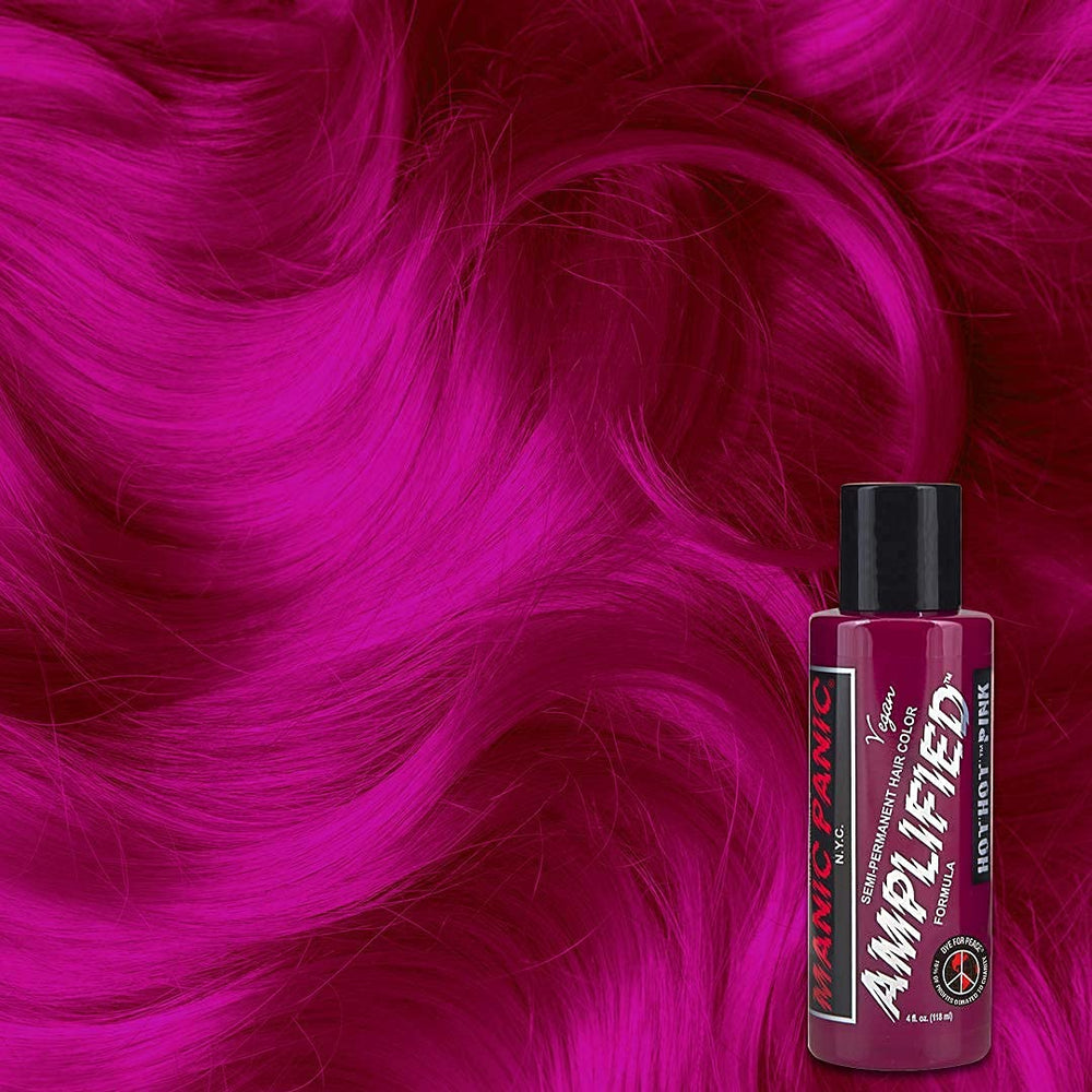 MANIC PANIC glows in blacklight with Hot Hot Pink Amplified for neon look.