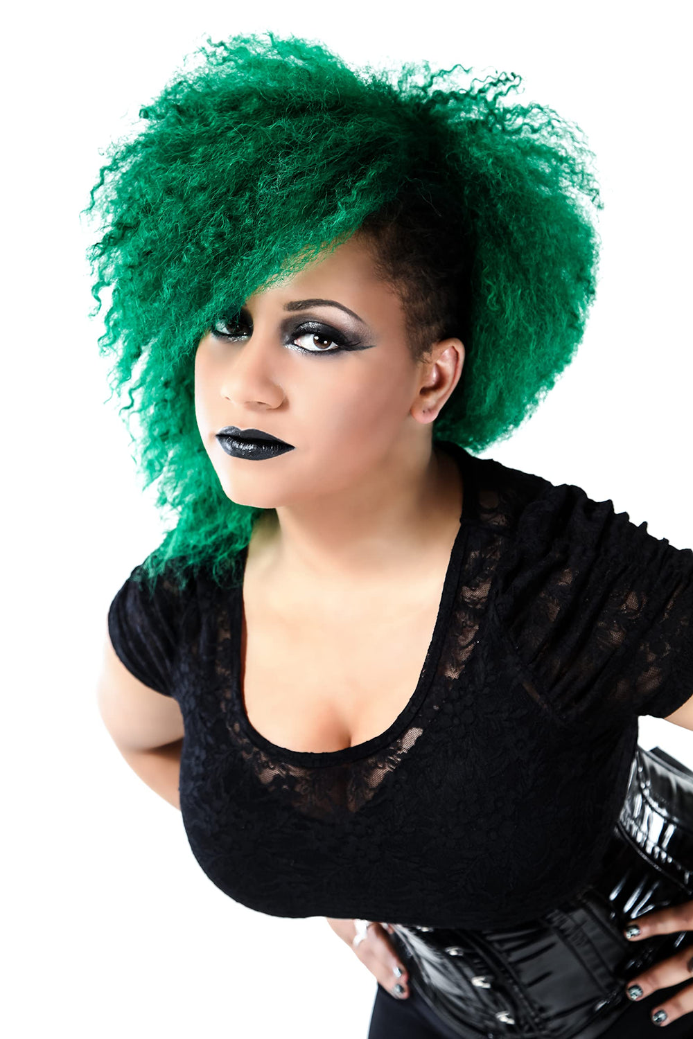 MANIC PANIC Green Envy on pre-lightened hair delivers best results at level 9–10 blond.