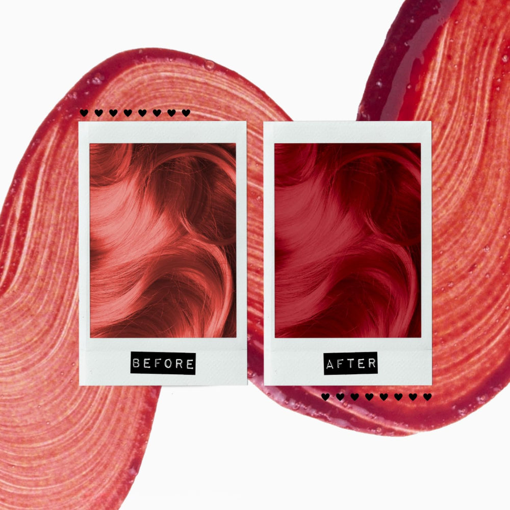 MANIC PANIC Rock Me Red lathers into color while conditioning lived-in red tones.