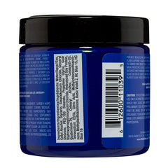 MANIC PANIC Rockabilly Blue tub showcases high-pigment dye ready for custom shade mixing.