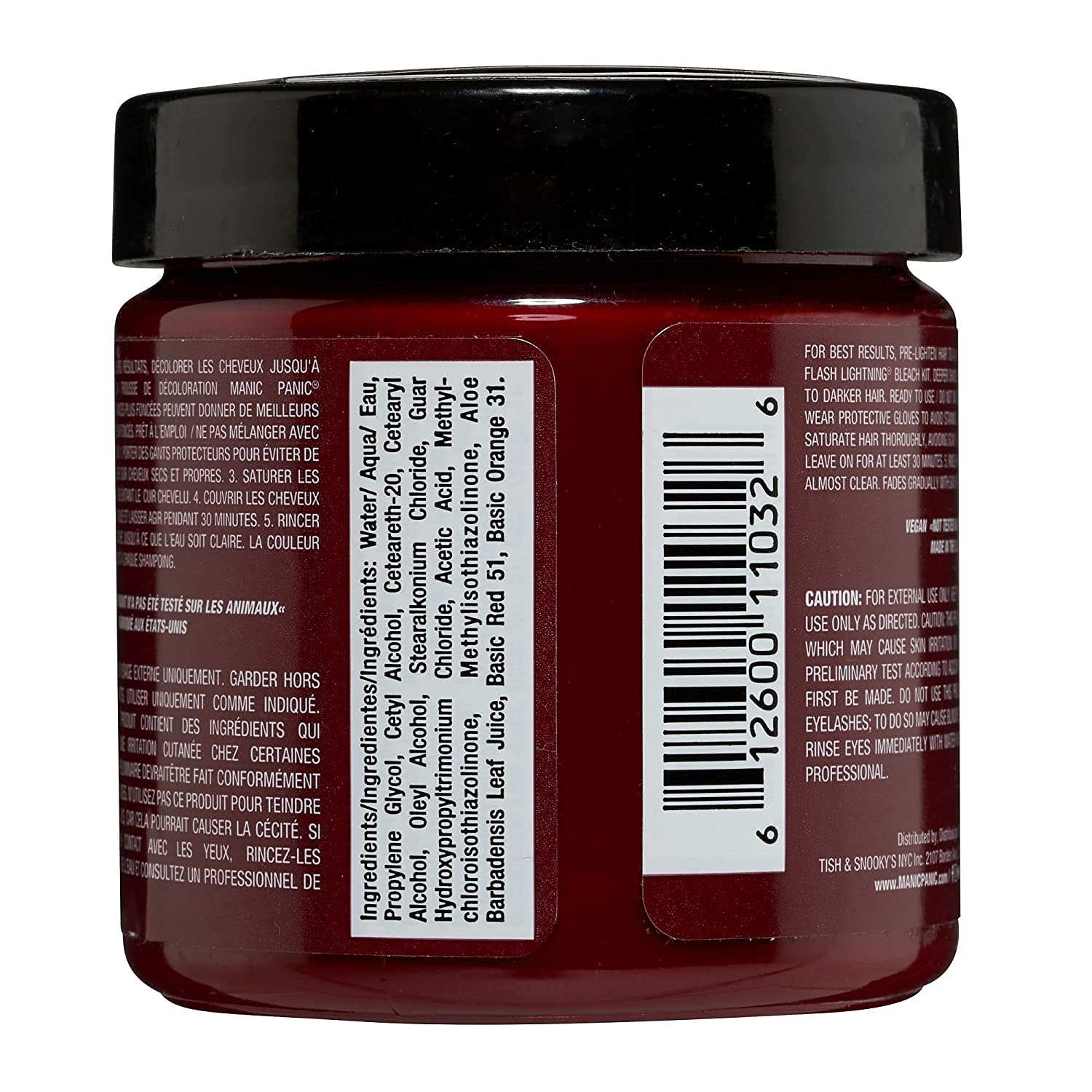 MANIC PANIC Vampire Red swatches showcase rich shade options.