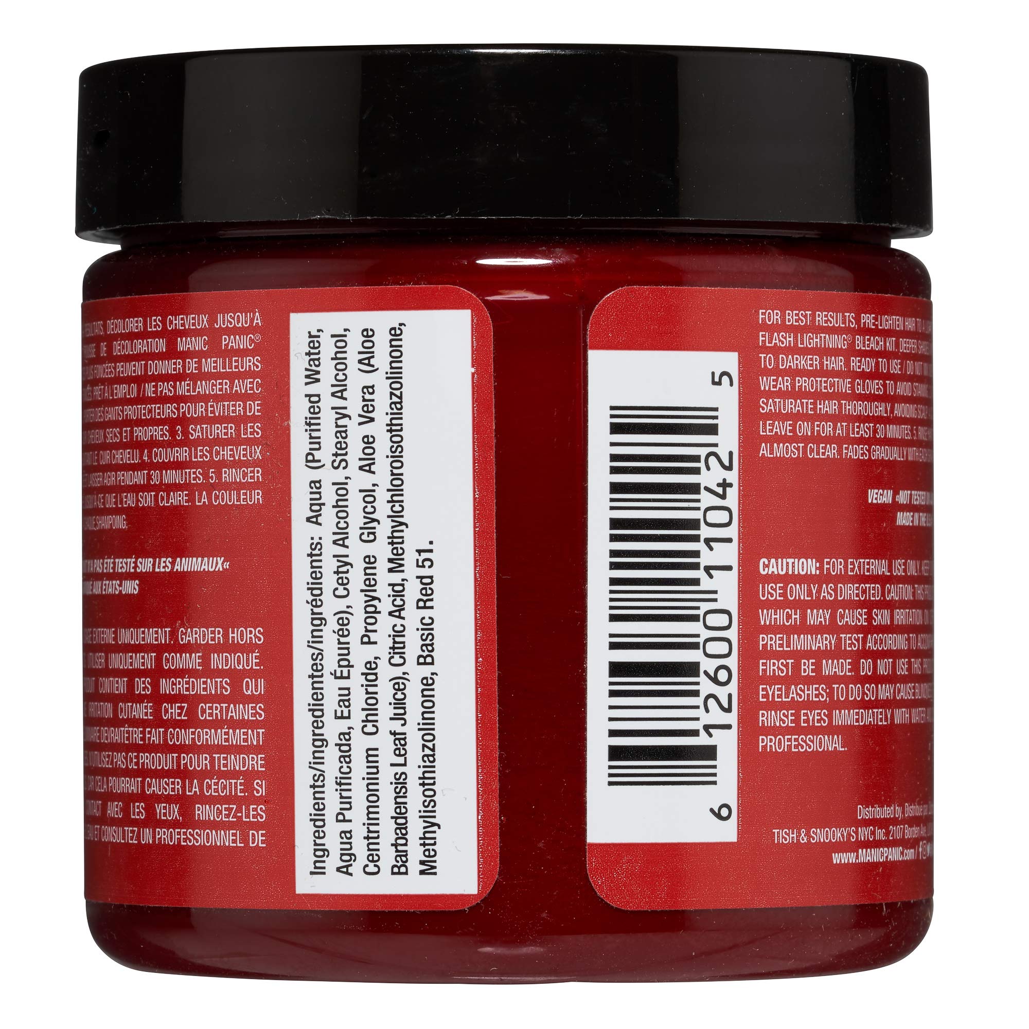 MANIC PANIC Vampire's Kiss swatch card helps you preview vibrant, long-lasting results.