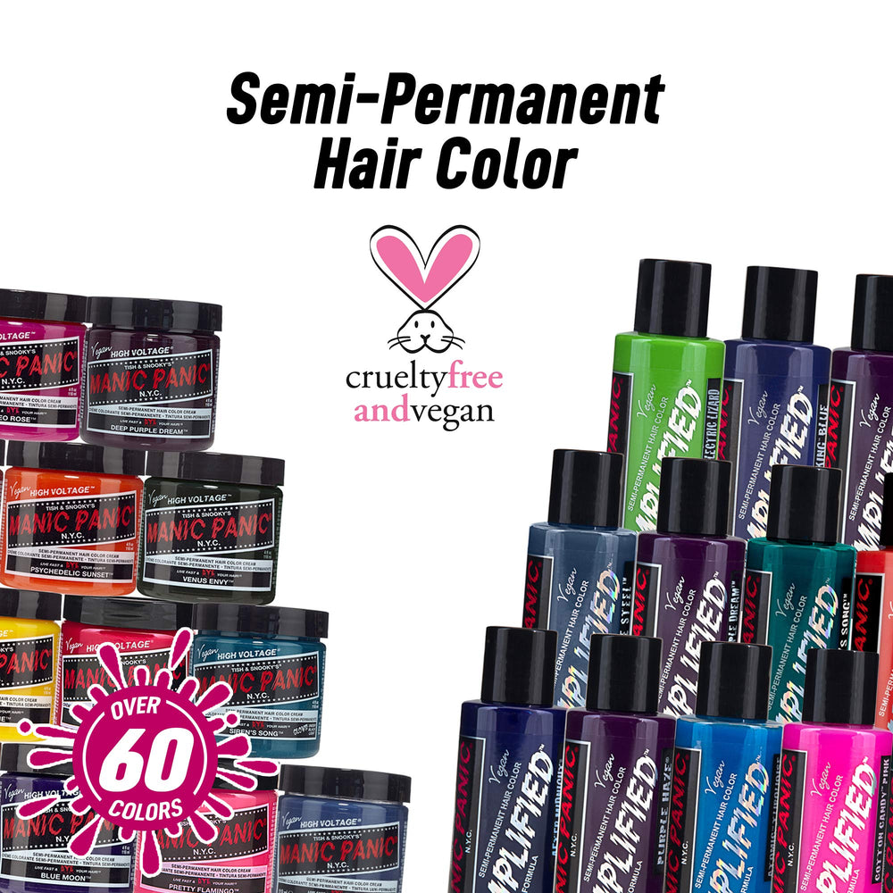 MANIC PANIC Virgin Snow Toner final look on styled hair.