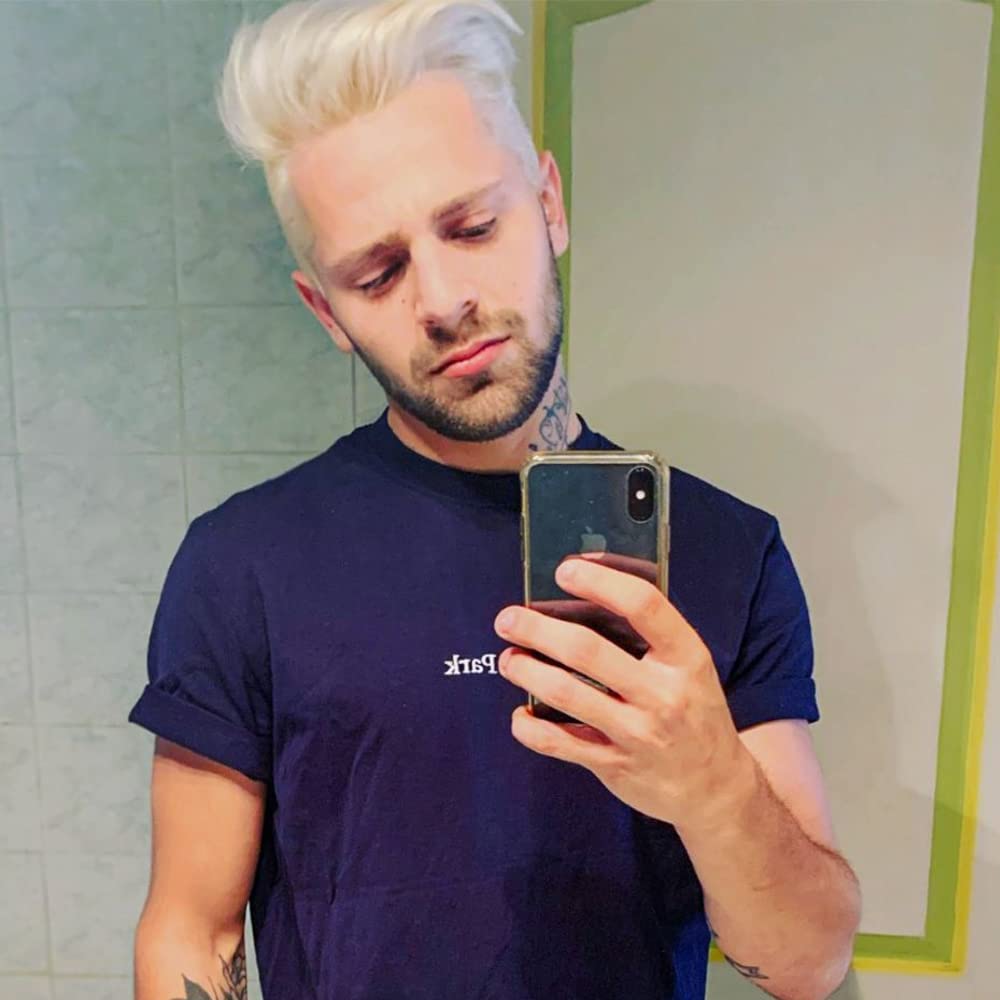 MANIC PANIC Virgin Snow Toner on light blonde hair for cool neutral results.