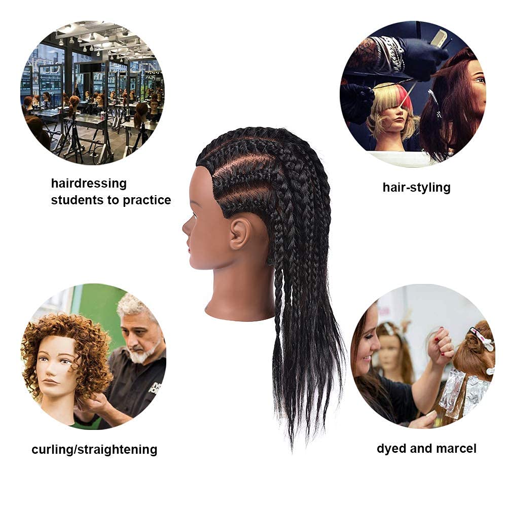 mankainhead braiding practice head demonstrates versatile practice for braids and coiling.