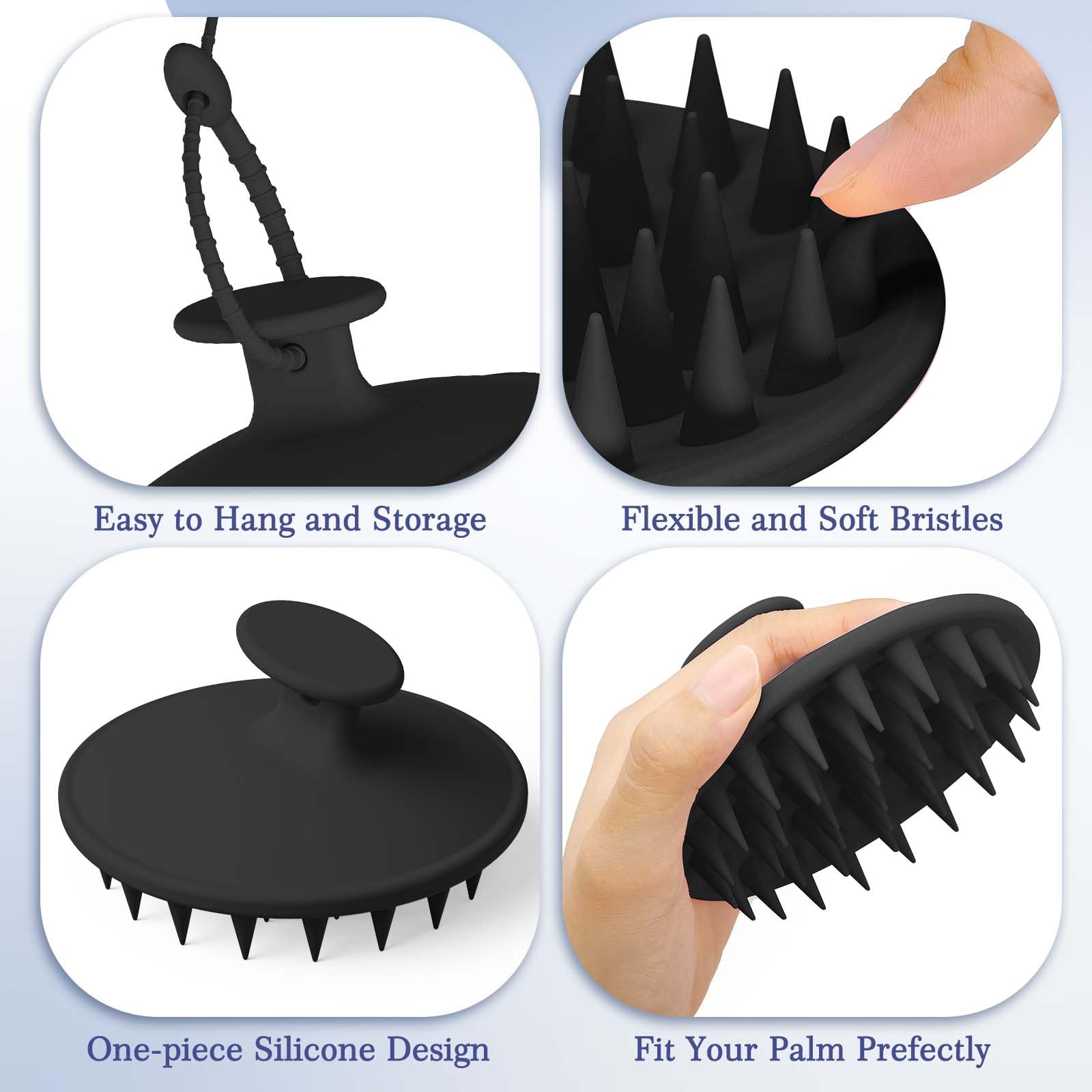 Manmihealth adhesive hooks keep tools organized and allow quick dry storage.