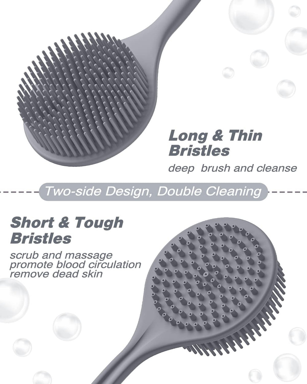 Manmihealth face brush silicone design for thorough cleansing.
