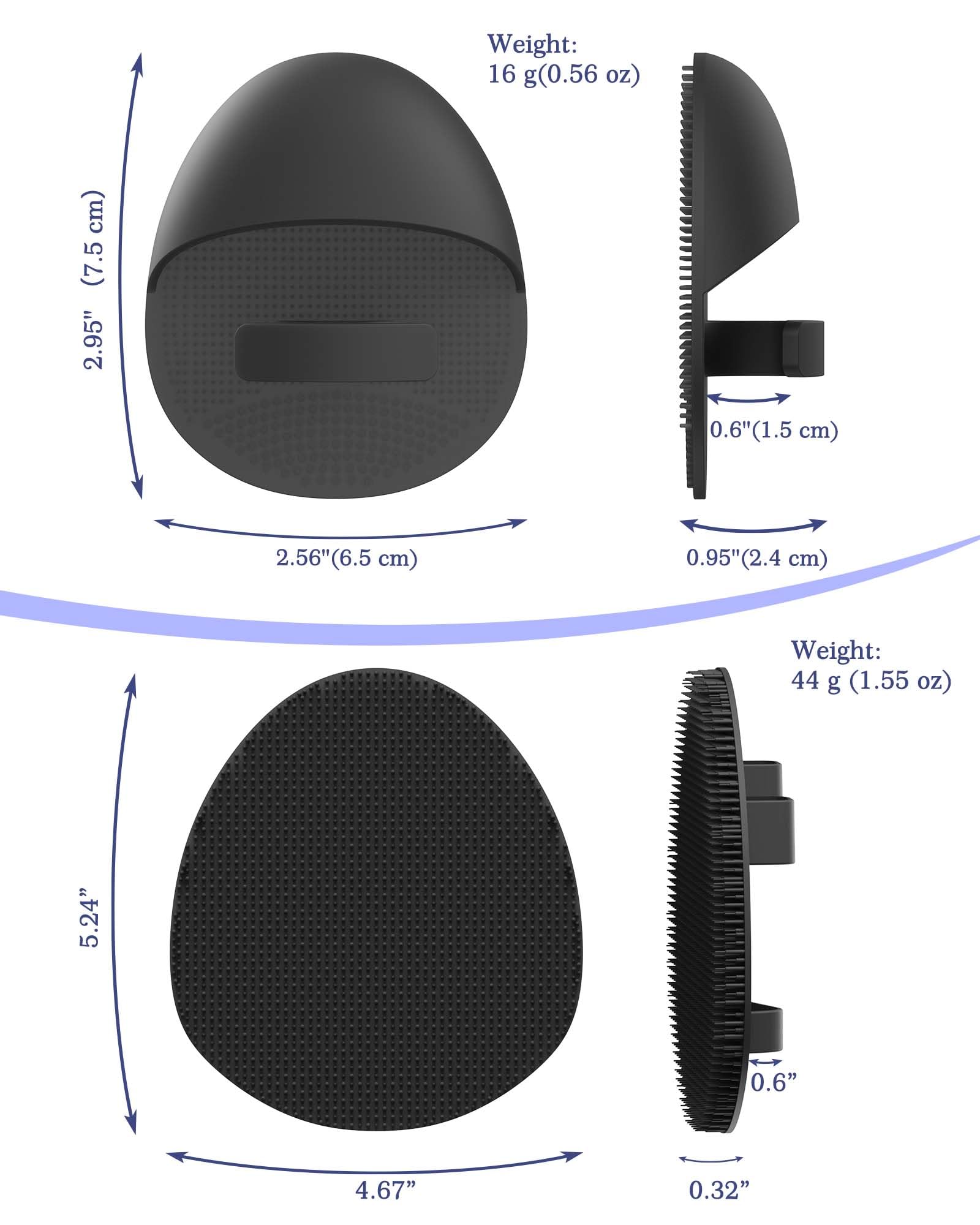 Manmihealth face brush silicone head for thorough facial cleansing and exfoliation