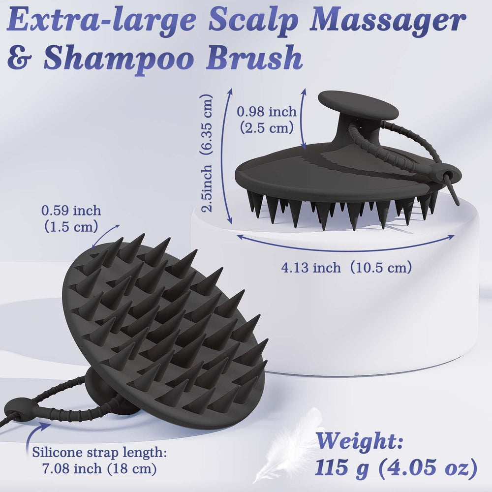 Manmihealth scalp massager helps cleanse scalp and enhance shampooing comfort.