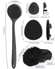 Manmihealth soft bath glove close-up demonstrates rich lather for showering.
