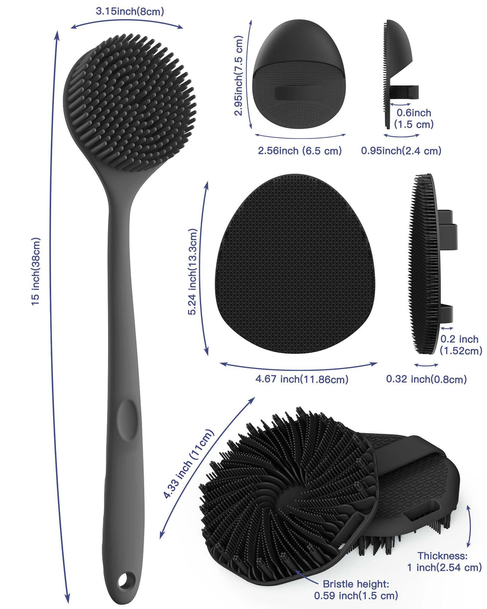 Manmihealth soft bath glove boosts lather for thorough body cleansing and exfoliation.