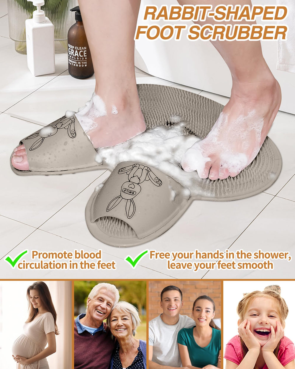 Manmihealth upgrade foot scrubber mat installed on wall demonstrates hands-free cleansing