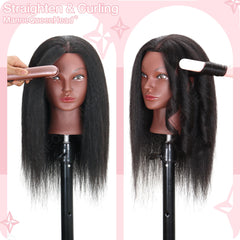 MannequeenHead braiding-practice hair enables realistic styling techniques.