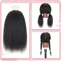 MannequeenHead sterilized-human-hair ensures clean, safe practice sessions.