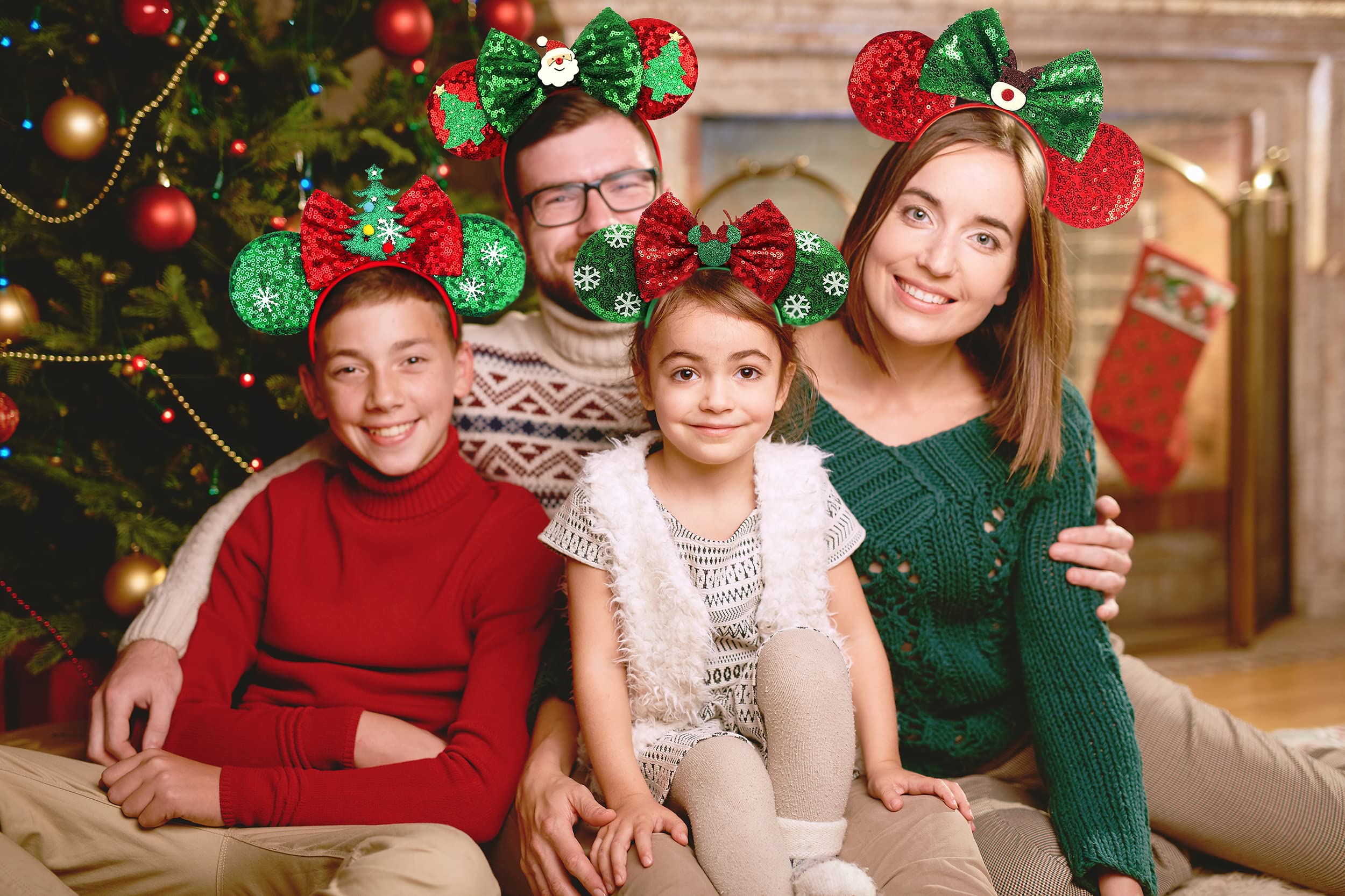 Mannxitzdy Christmas headband prop for cheerful photos and celebrations.