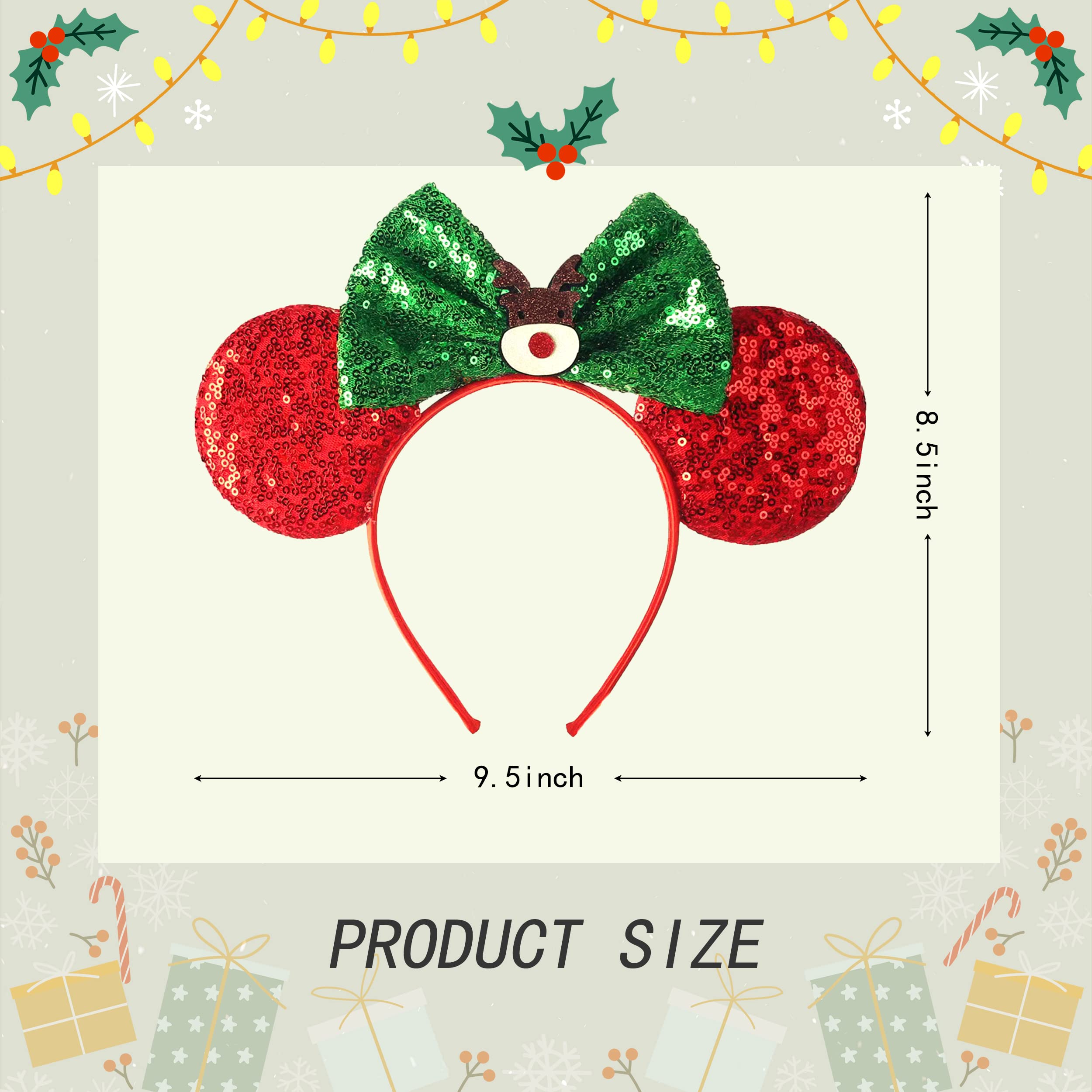 Mannxitzdy sequin bow detail highlights Santa and tree motifs for playful looks.