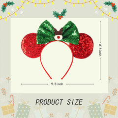Mannxitzdy sequin bow detail highlights Santa and tree motifs for playful looks.