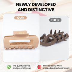 Manoai Original Hair Claw Clip rust-proof spring resists sweat and moisture.
