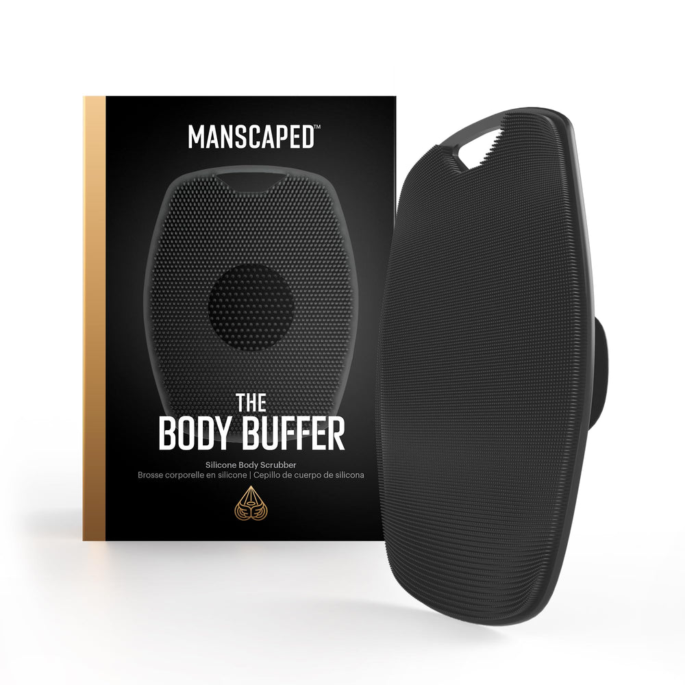 MANSCAPED The Body Buffer premium silicone bristles provide gentle exfoliation for smooth skin