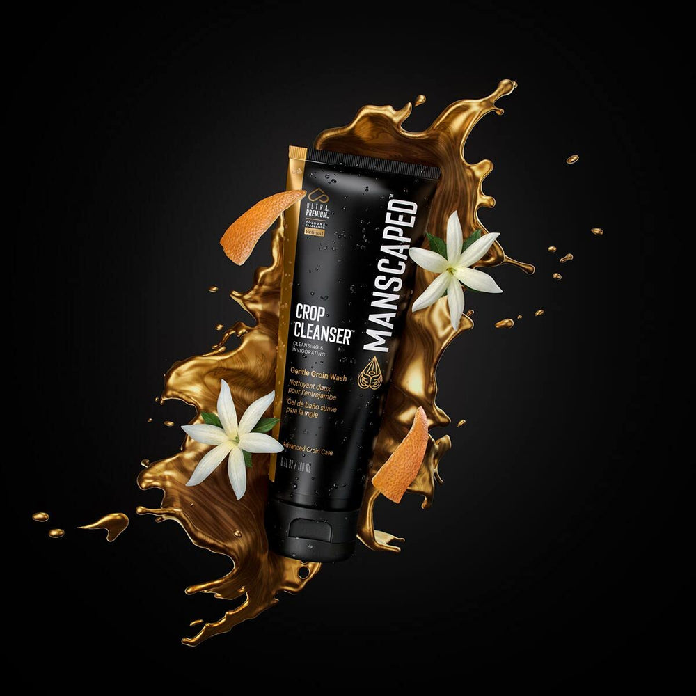 Post-workout scene using MANSCAPED Crop Cleanser for refreshing cleanse
