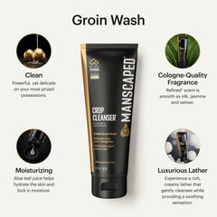 Rich lather from MANSCAPED Crop Cleanser demonstrates thorough cleansing