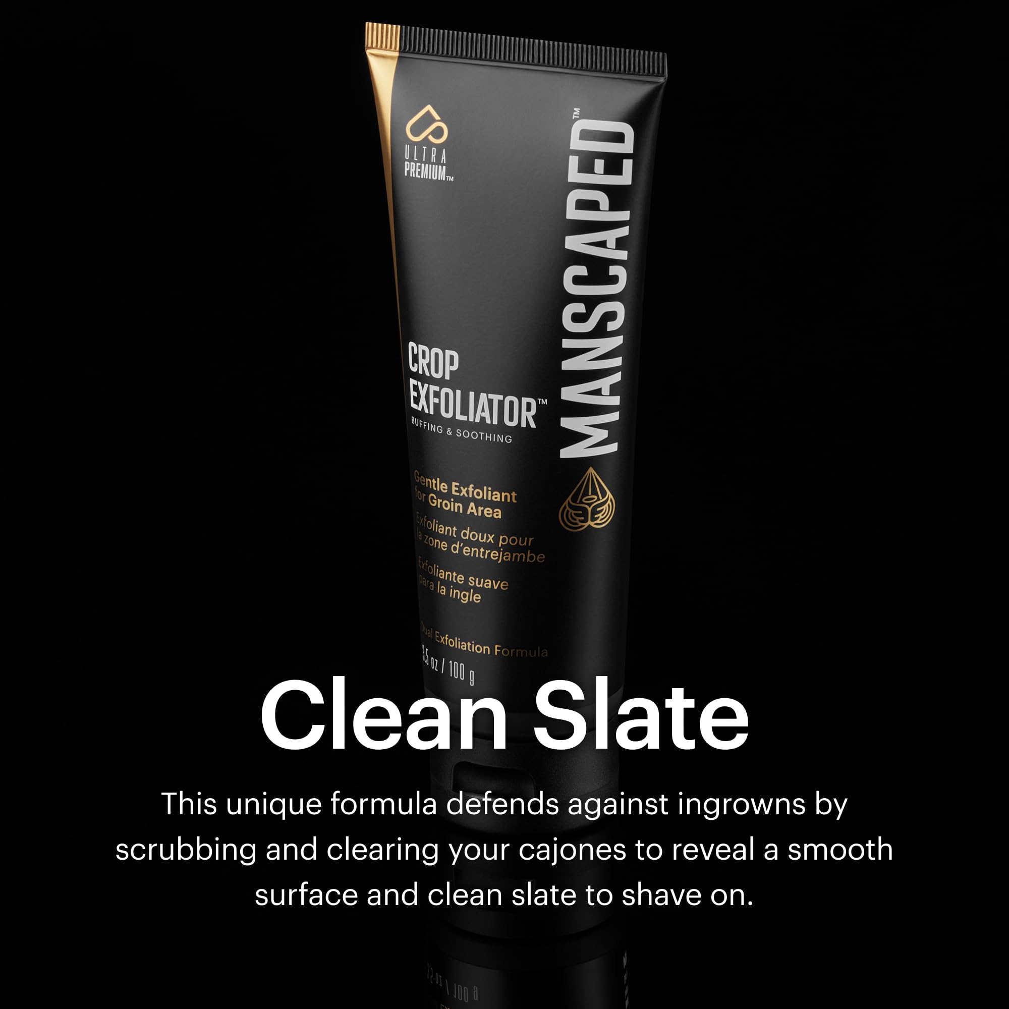 MANSCAPED Crop Exfoliator doubles as physical and chemical exfoliant for smoother skin.