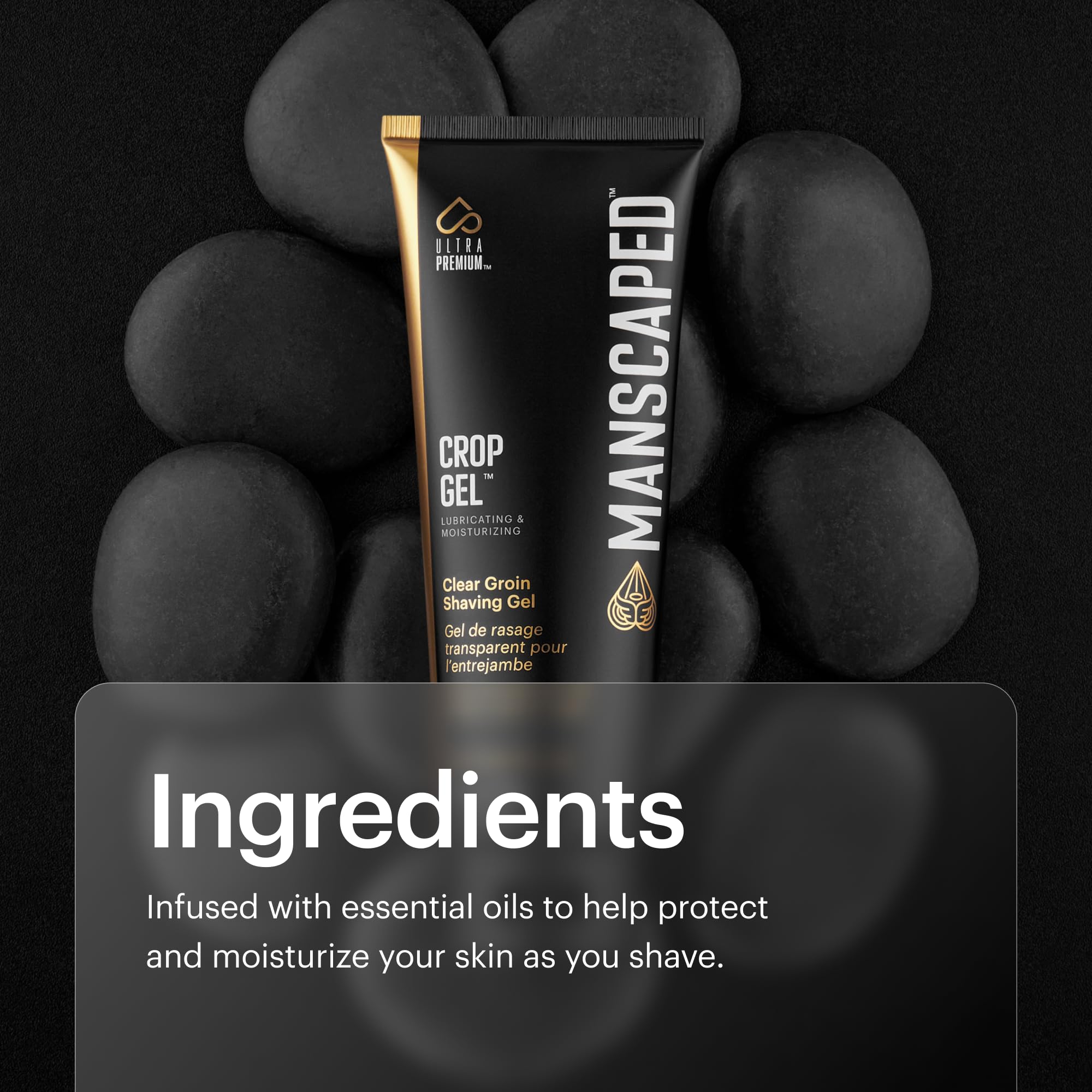 MANSCAPED Crop Gel coconut-jojoba-oils soothe and protect skin.