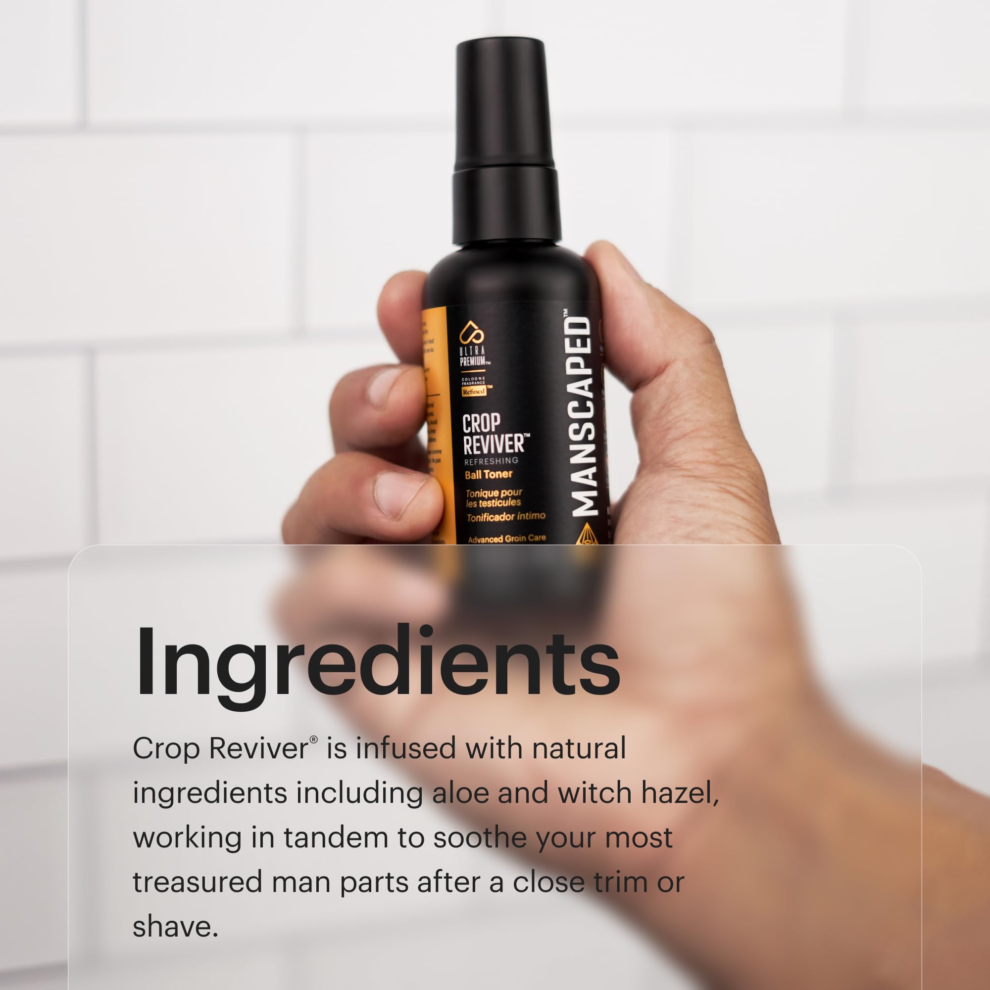 MANSCAPED Crop Reviver travel-size pack for on-the-go freshness