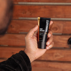 MANSCAPED Crop Soother cream texture close-up suggests light, non-greasy hydration.
