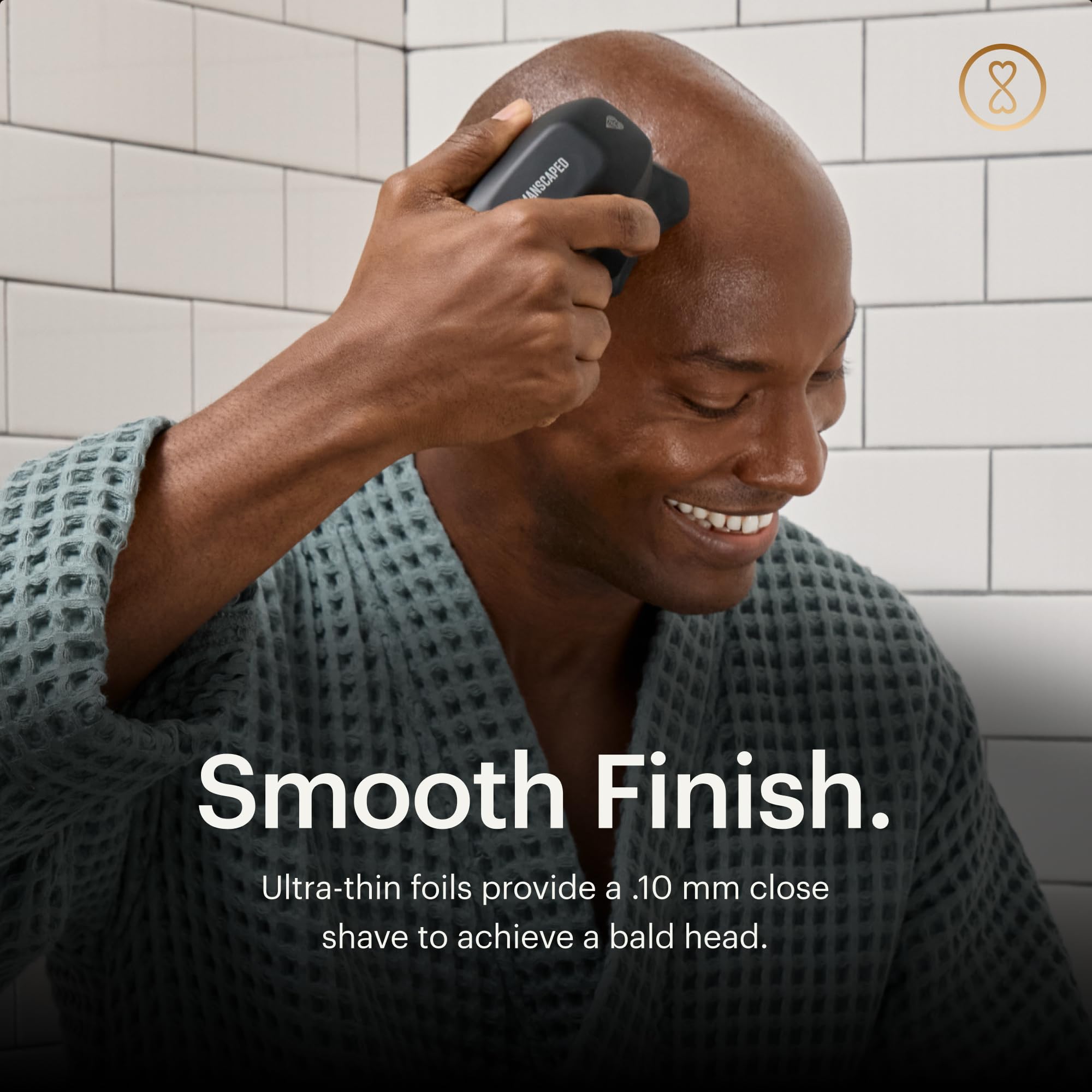 MANSCAPED The Dome Shaver Plus FlexAdjust close-contact technology across the scalp