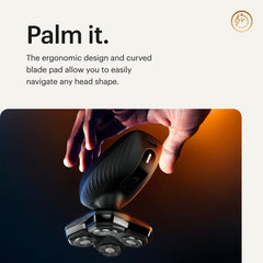 MANSCAPED The Dome Shaver Plus side view showing ergonomic grip for precise navigation