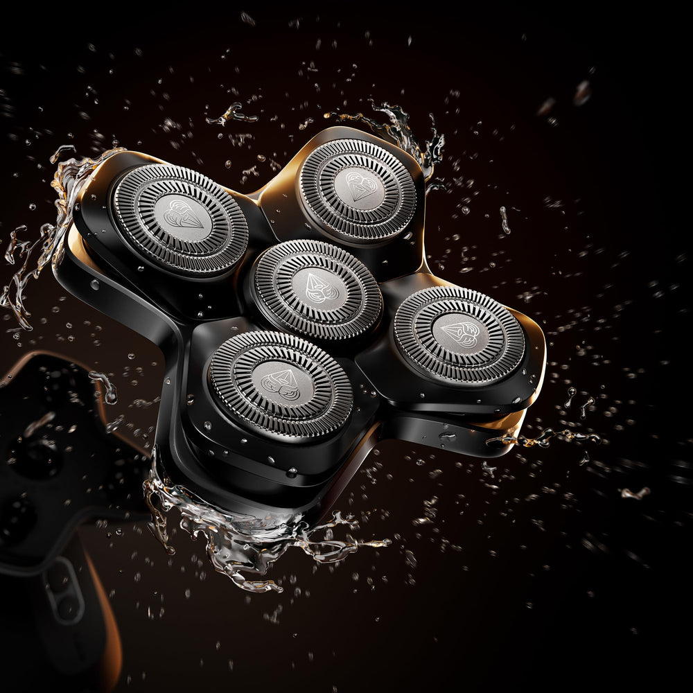MANSCAPED The Dome Shaver PRO curved blade pad supporting head contour navigation.