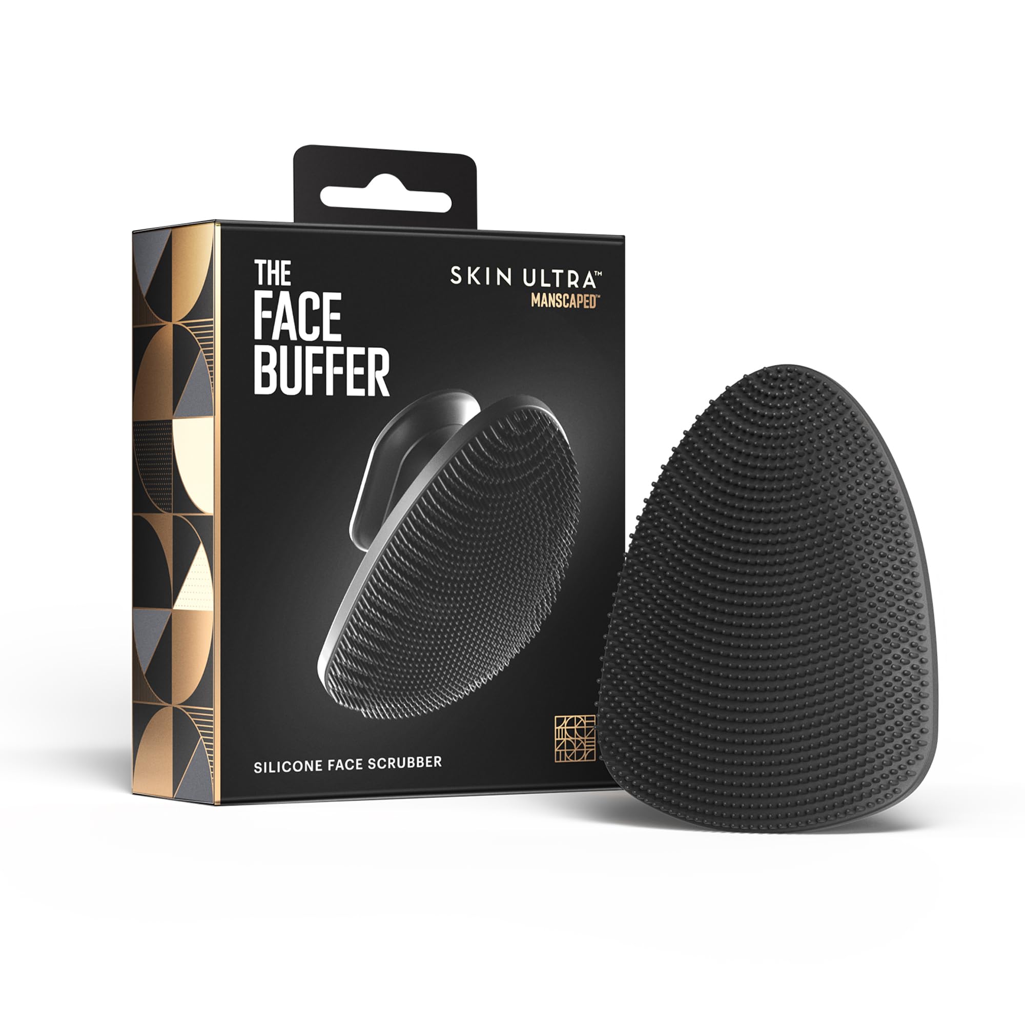MANSCAPED The Face Buffer silicone bristles closeup for gentle exfoliation and deep cleansing.