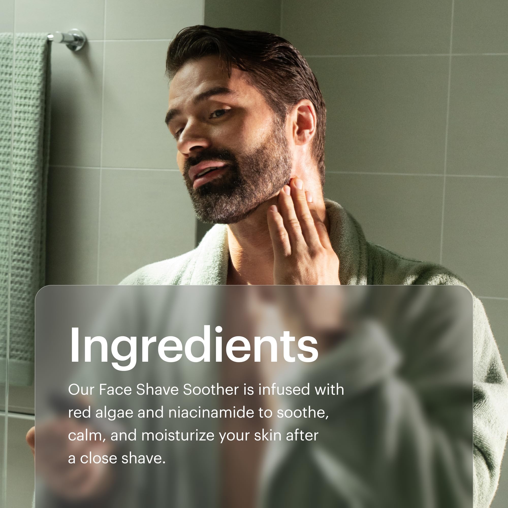 MANSCAPED Face Shave Soother dermatologist-tested label reassures sensitive-skin users
