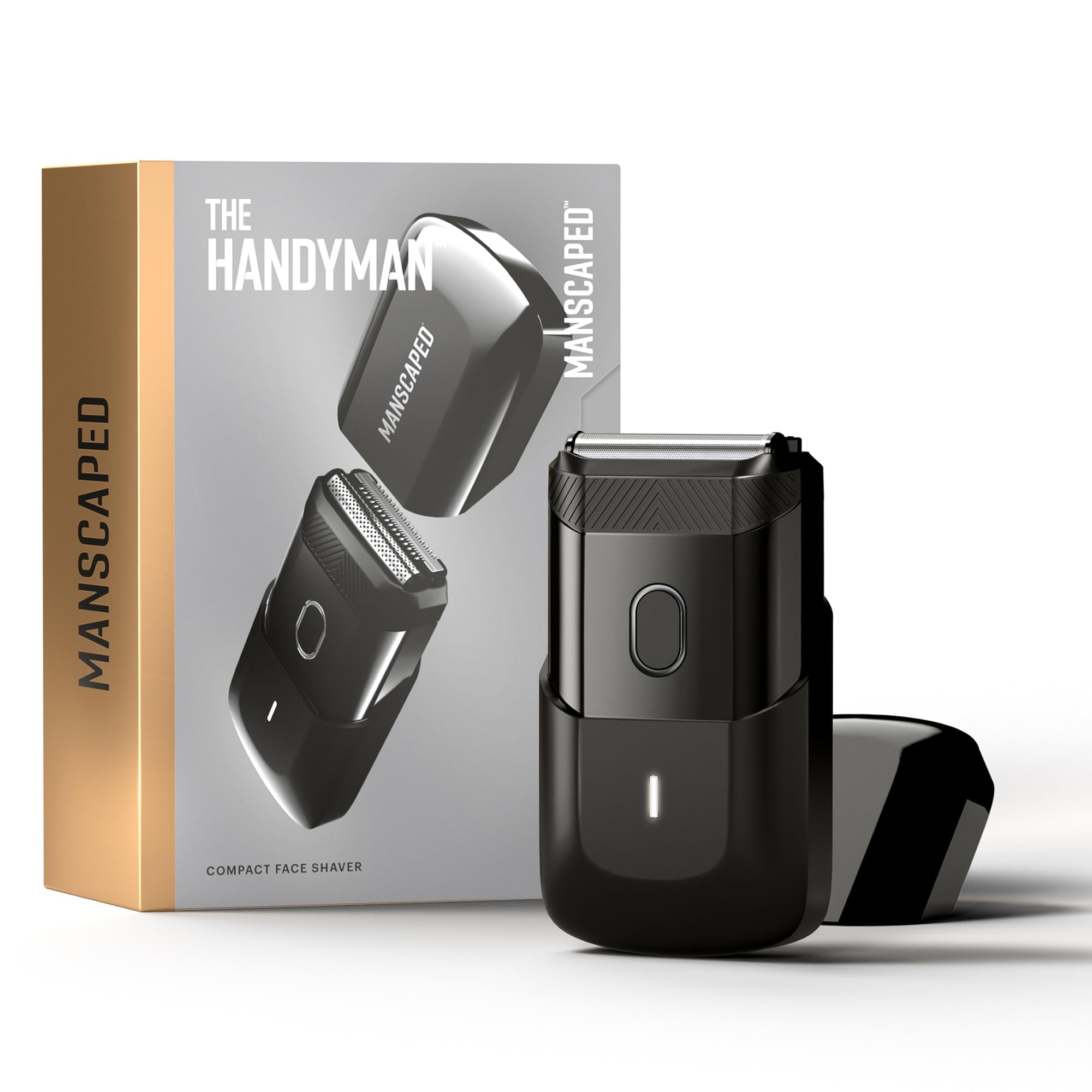 MANSCAPED Handyman compact face shaver close-up for precise grooming on the go.