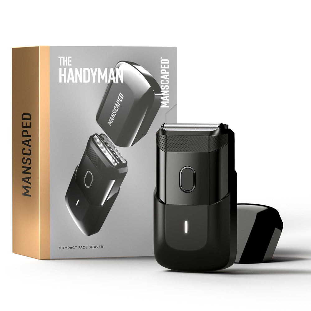 MANSCAPED Handyman compact face shaver close-up for precise grooming on the go.