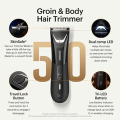 MANSCAPED Lawn Mower 5.0 Ultra foil blade for a smooth finish