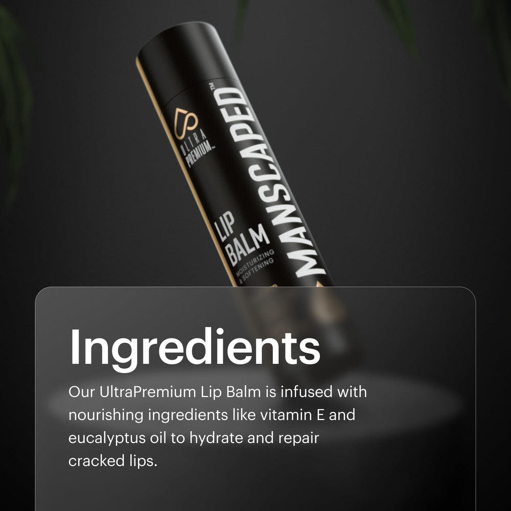 MANSCAPED men's grooming display featuring lip balm.