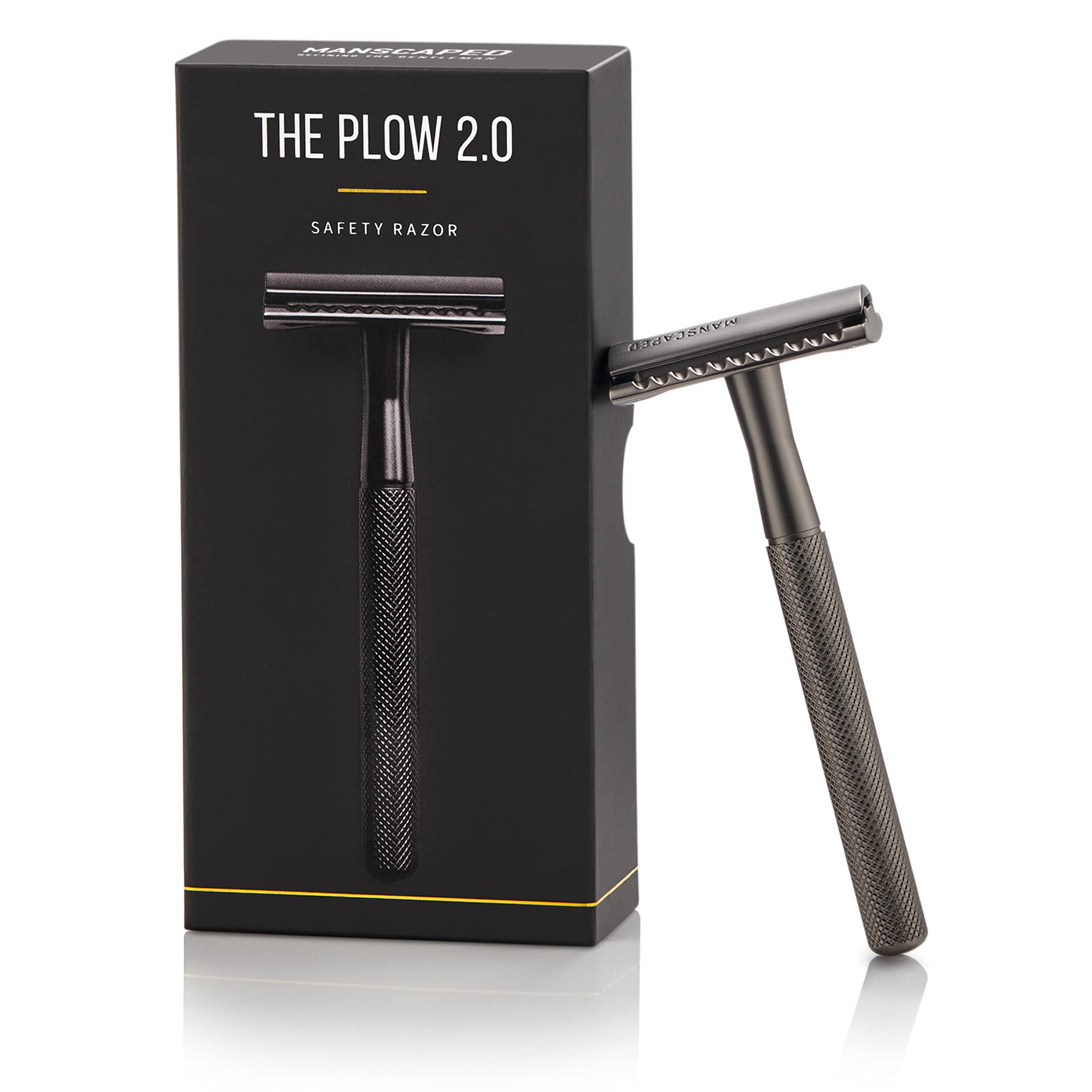 MANSCAPED The Plow 2.0 razor handle with premium grip for precise shaving.