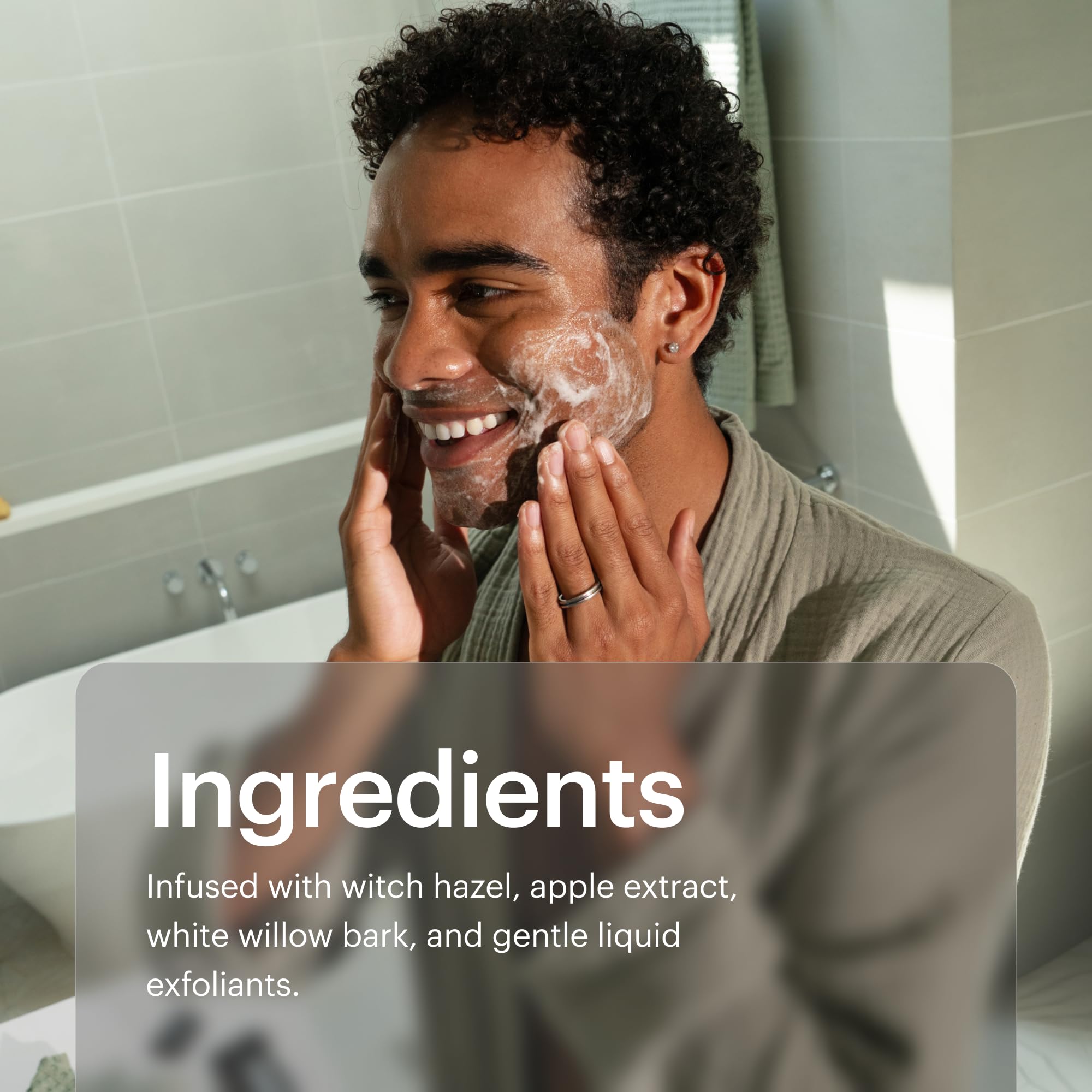 MANSCAPED Power Shave Gel apple extract visible on label for gentle care.