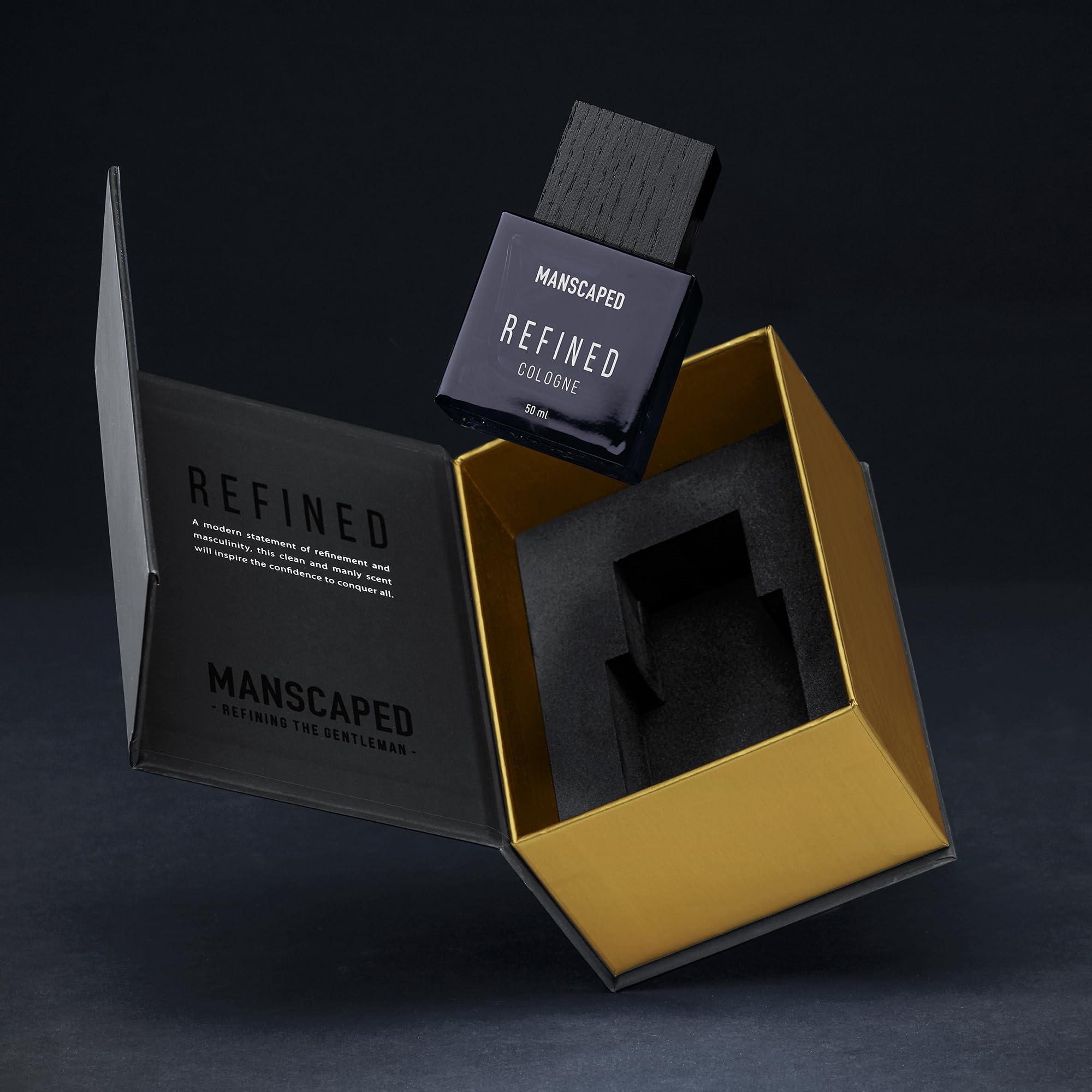 MANSCAPED Refined packaging box, gift-ready presentation.
