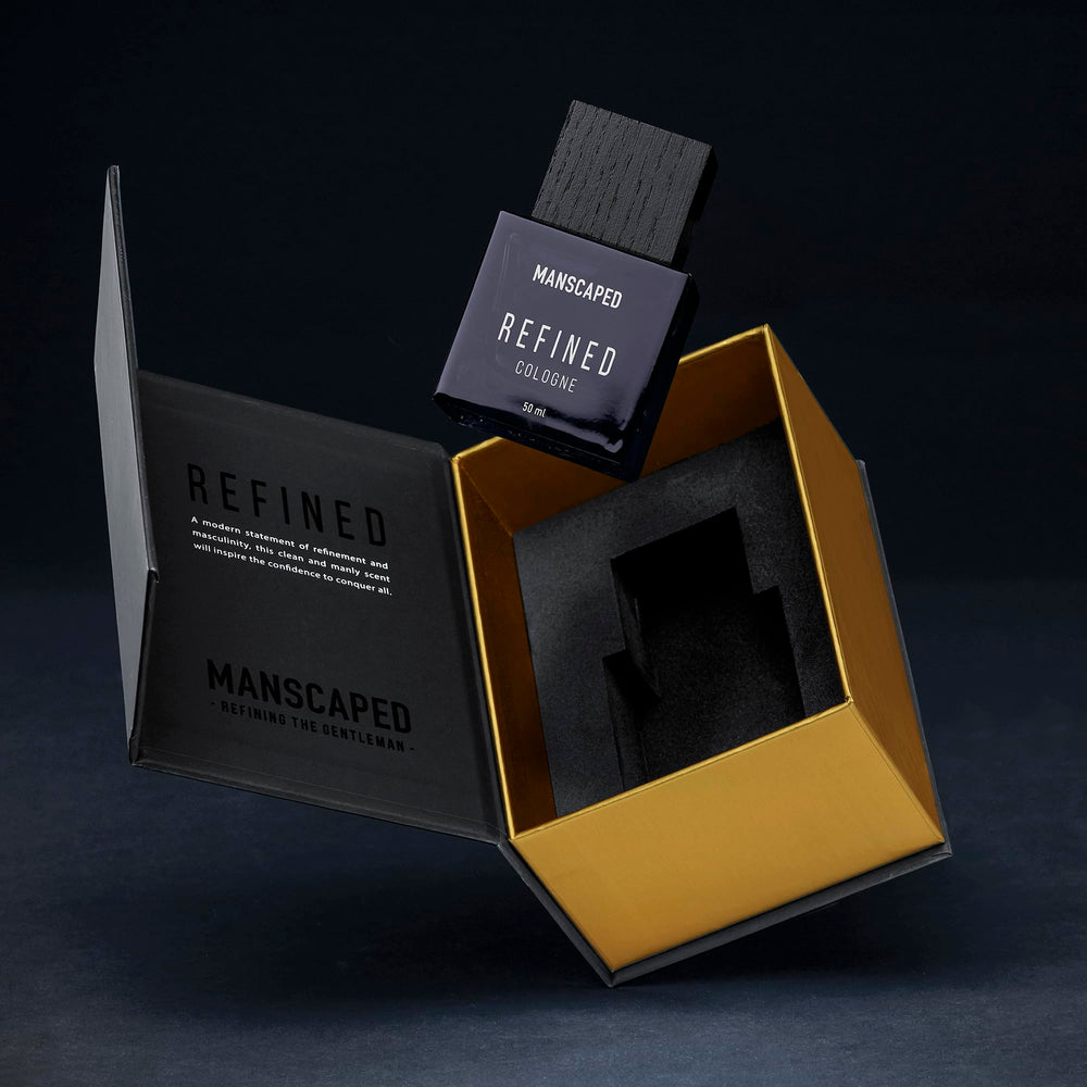 MANSCAPED Refined packaging box, gift-ready presentation.