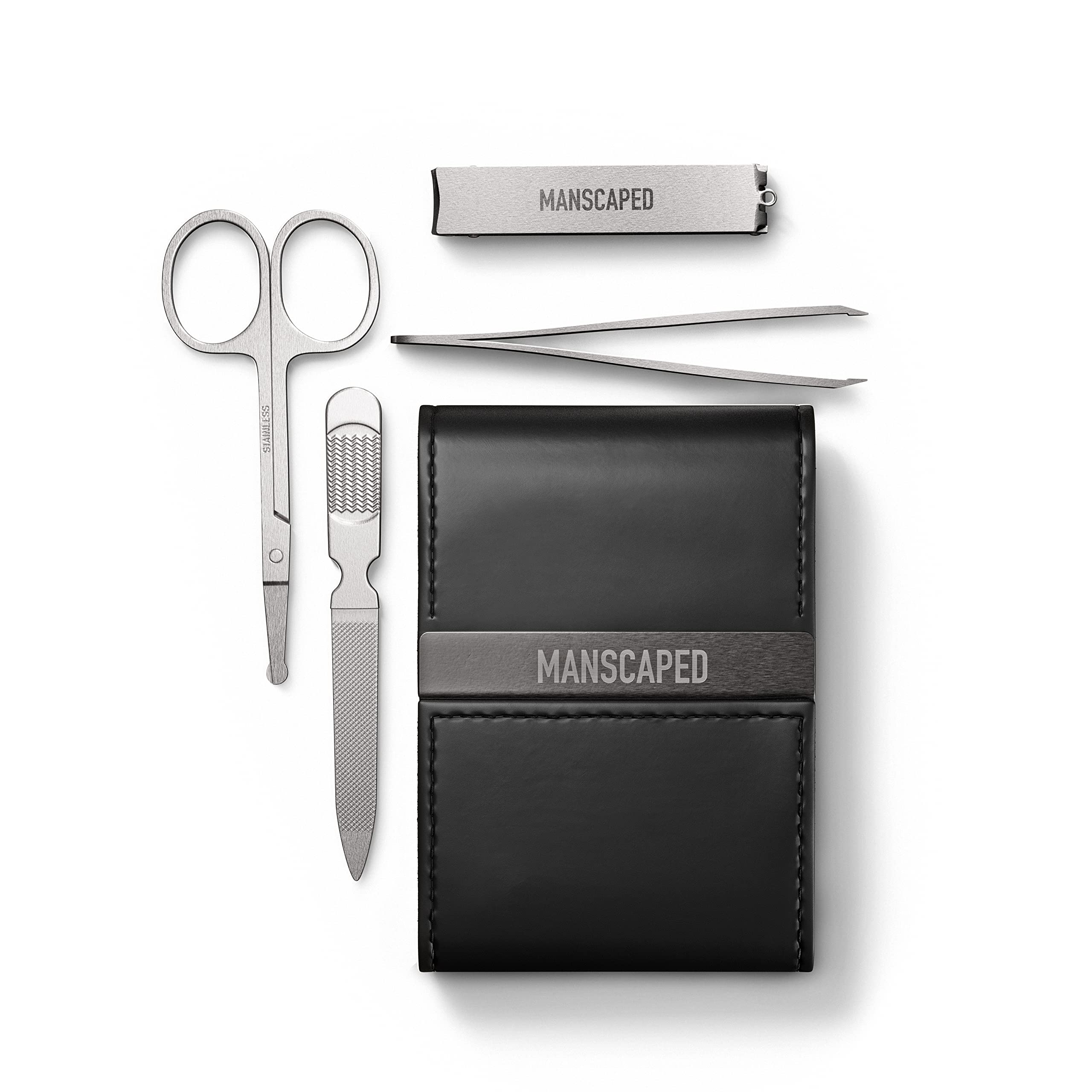 MANSCAPED Shears 2.0 case close-up for travel-ready grooming tools.
