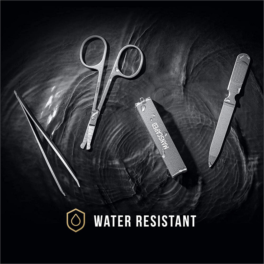 MANSCAPED Shears 2.0 nail file smoothing edges for refined nails.