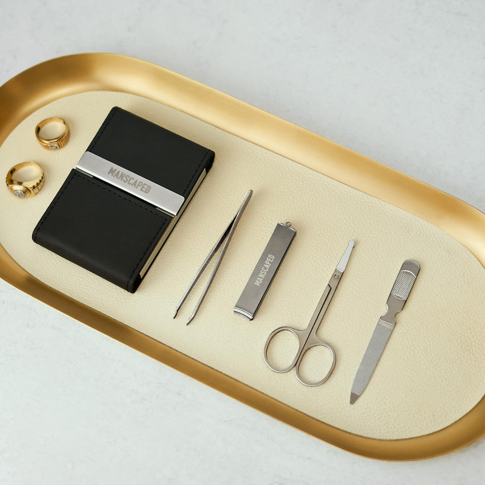 MANSCAPED Shears 2.0 assembled kit ready for at-home grooming.