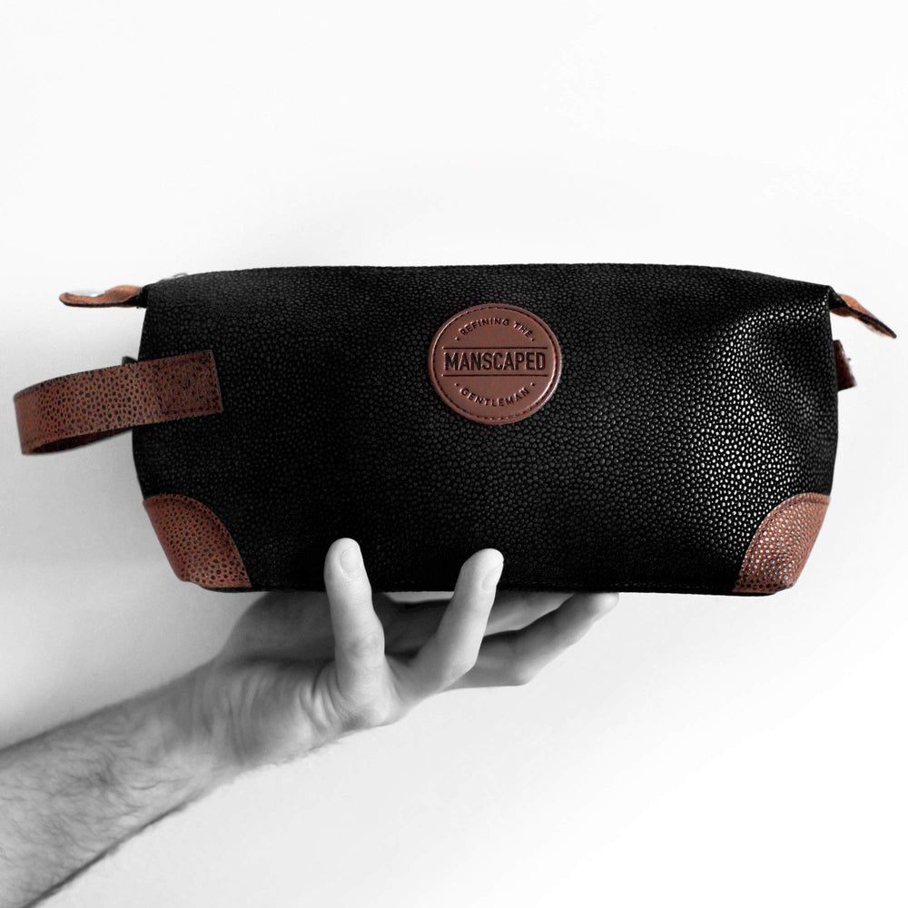 MANSCAPED Shed bag compact design fits under sink or carry-on for trips.
