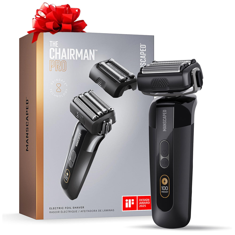 MANSCAPED The Chairman PRO four-blade foil provides a close, skin-friendly shave.