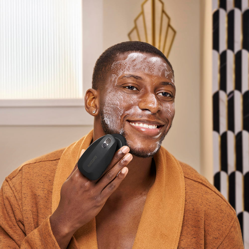 MANSCAPED The Face Buffer PRO is waterproof for shower use and travel durability