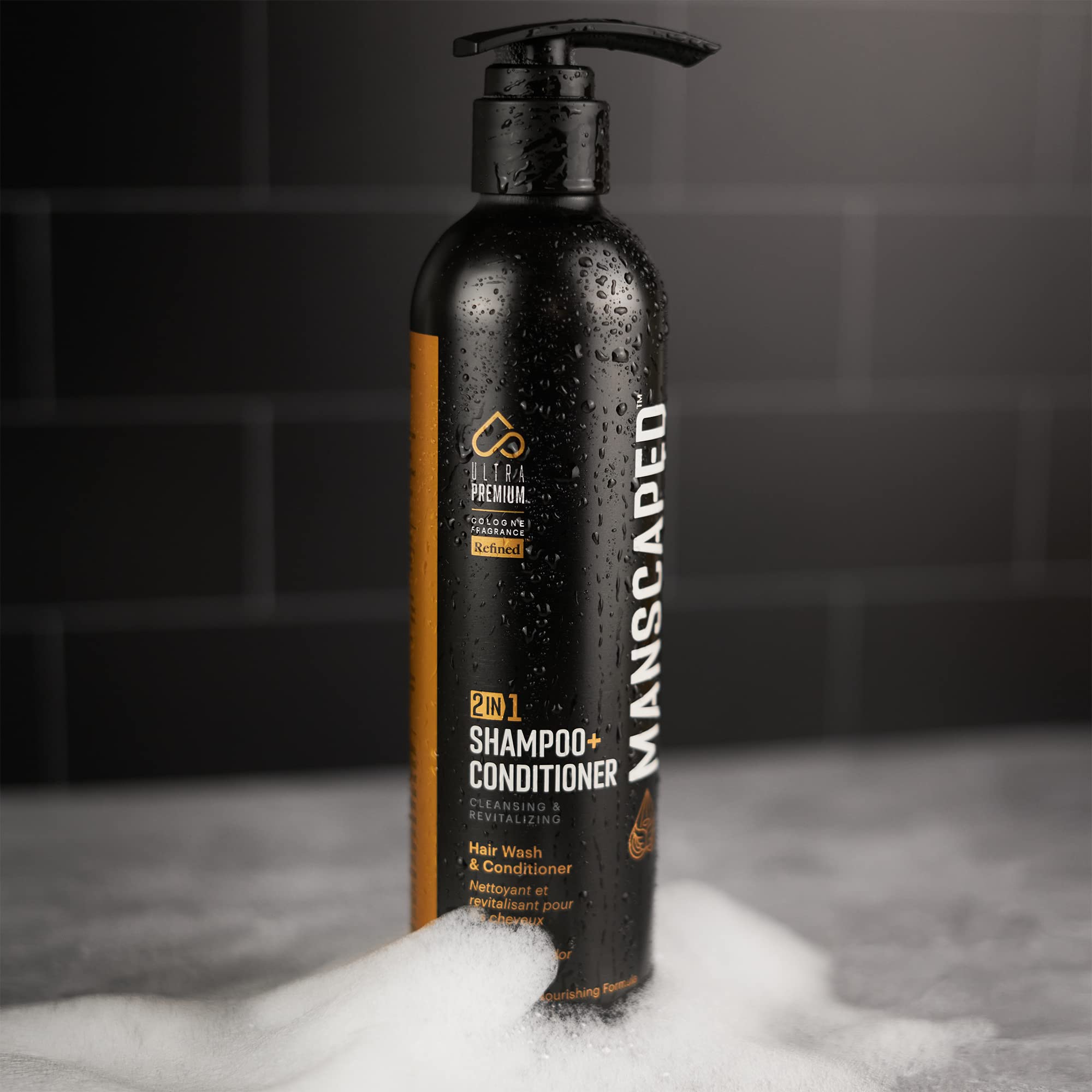 MANSCAPED 16 oz bottle ready for daily use and travel.